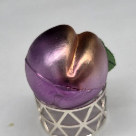 Inge Glas Plum German Glass Christmas Ornament Purple 2" - Picture 5 of 6